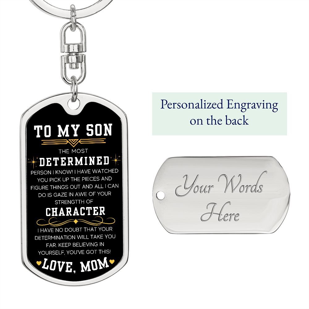 You've Got This - Dog Tag Swivel Keychain For Son