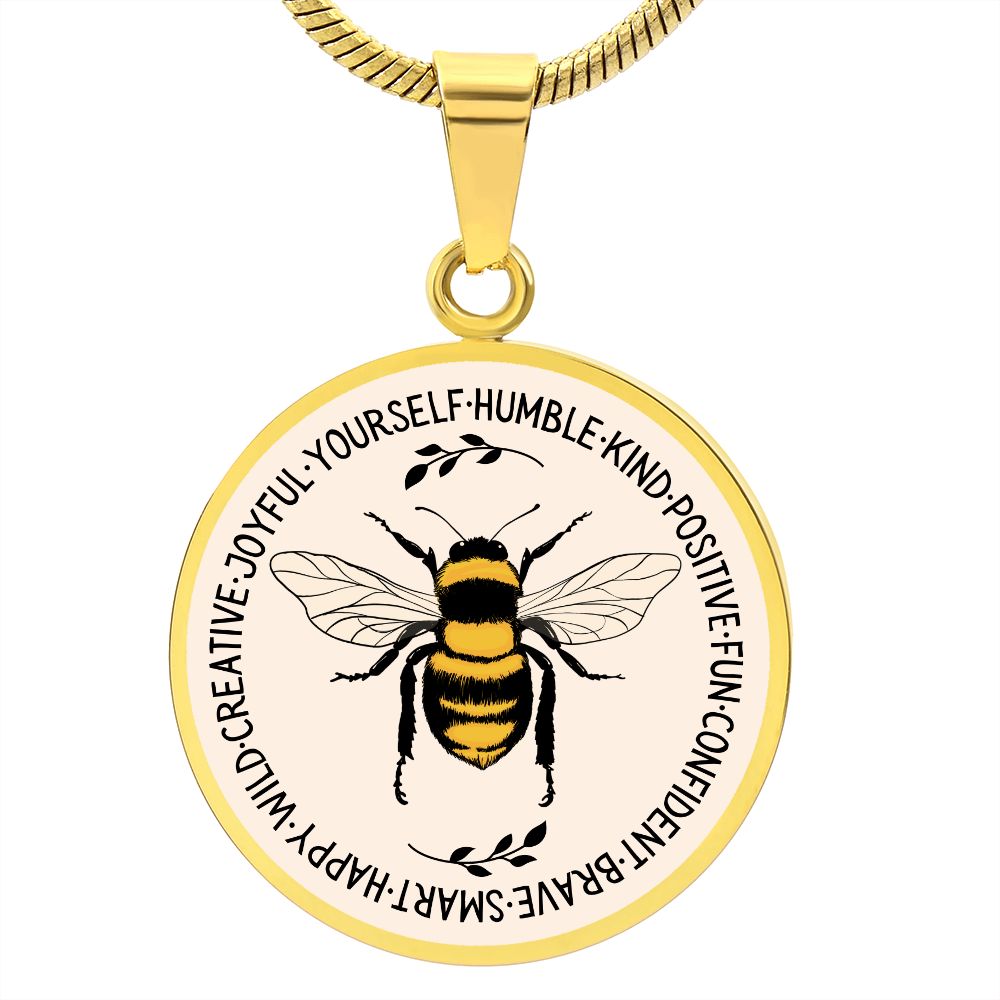 "Bee Something" Graphic Pendant Necklace