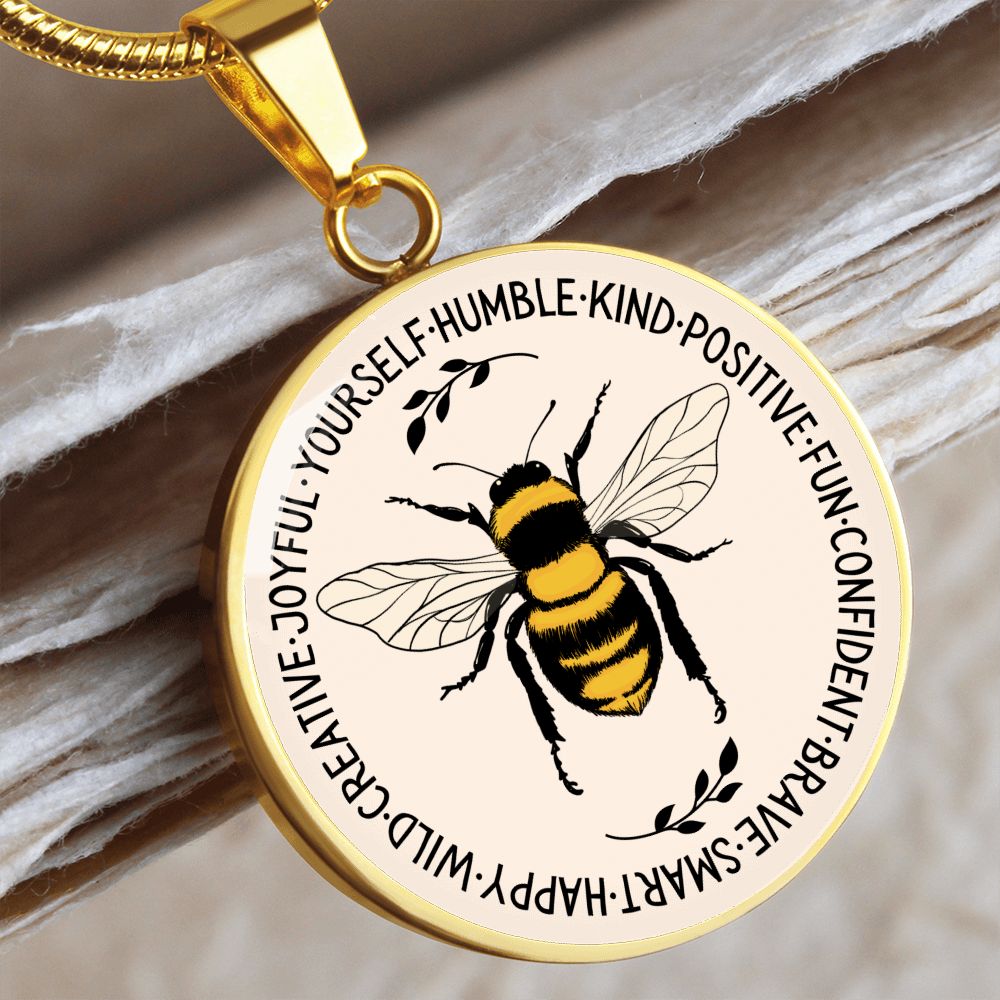 "Bee Something" Graphic Pendant Necklace