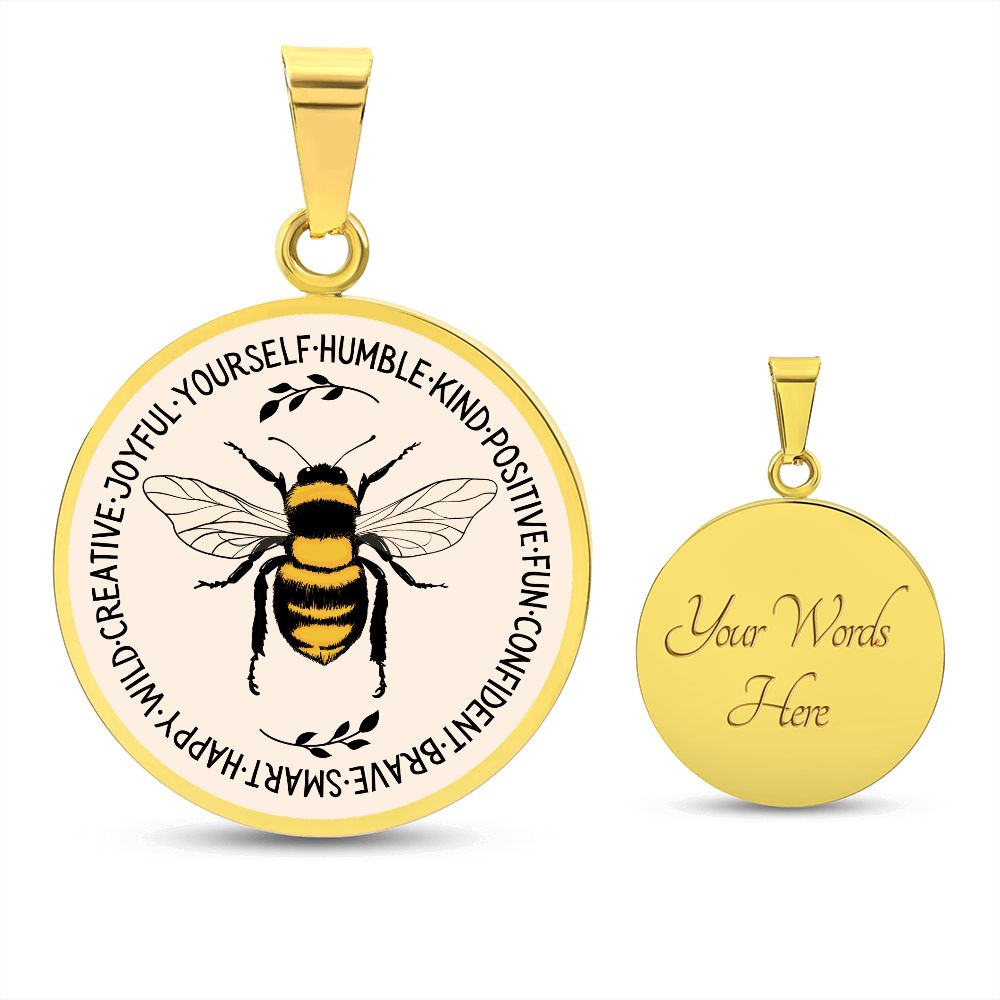 "Bee Something" Graphic Pendant Necklace