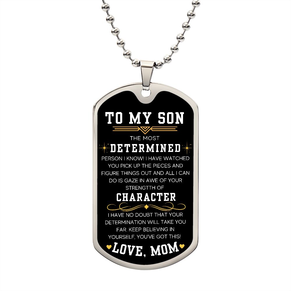 You've Got This - Military Chain Dog Tag Necklace For Son