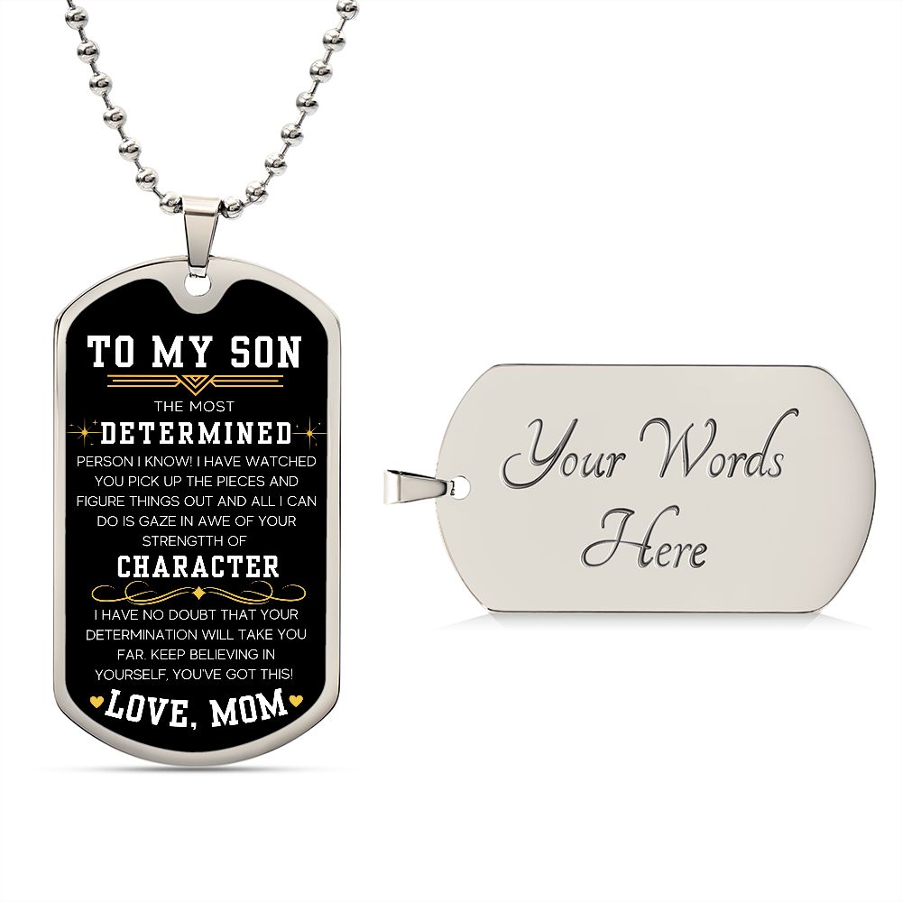 You've Got This - Military Chain Dog Tag Necklace For Son