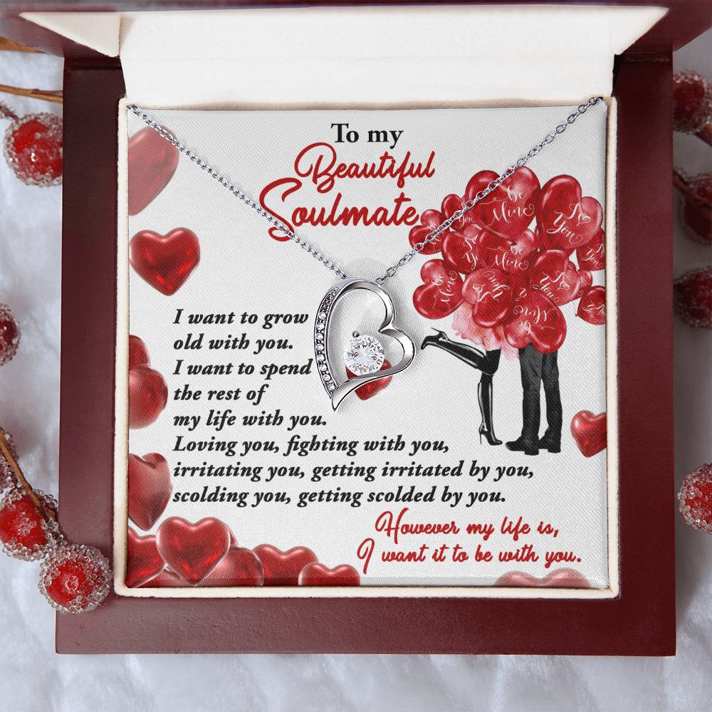 To Grow Old With You - Forever Love Necklace For Soulmate