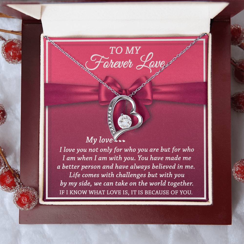 Taking On The World Together - Forever Love Necklace For My Love