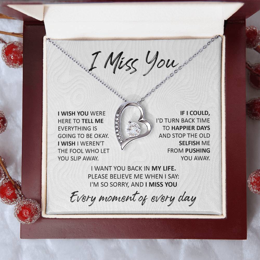I Miss You - Forever Love Necklace For Your Special Someone