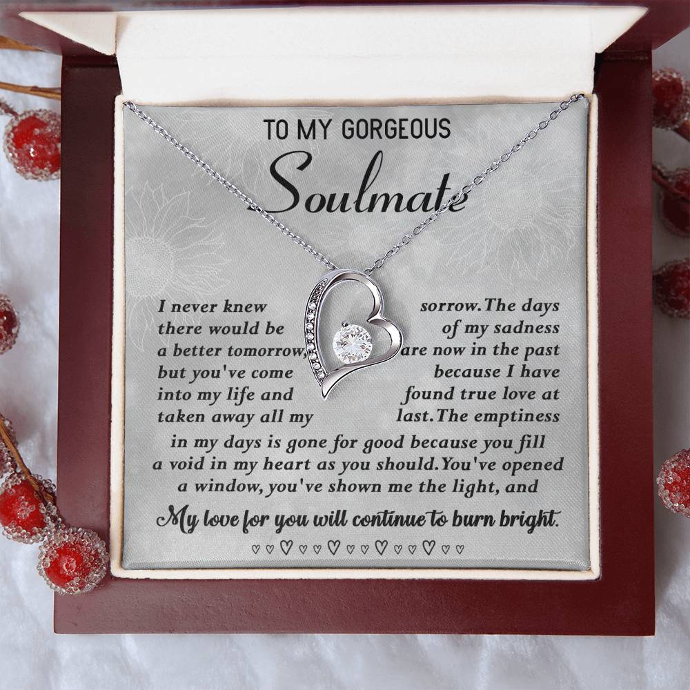 My Love For You Will Continue To Burn Bright - Forever Love Necklace For Soulmate