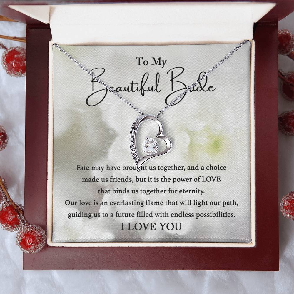 An Everlasting Flame - Forever Love Necklace For Bride