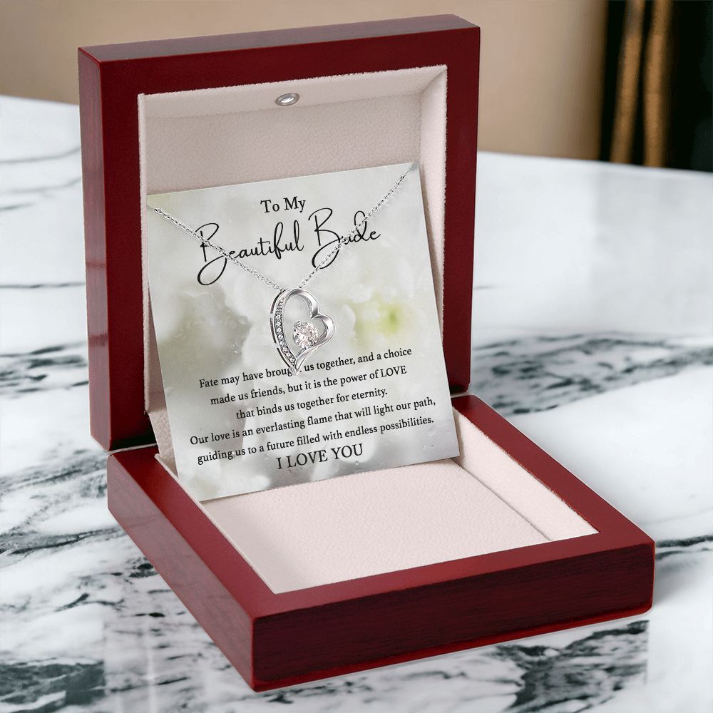 An Everlasting Flame - Forever Love Necklace For Bride
