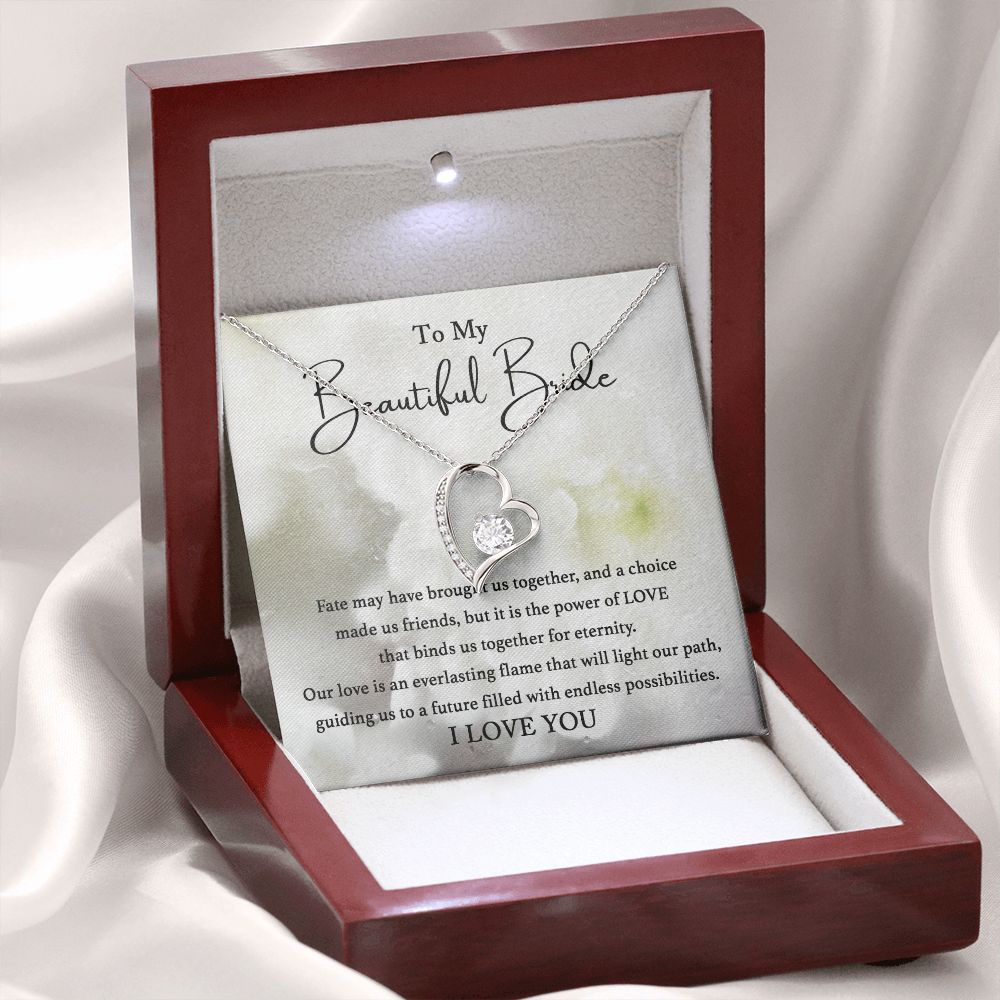 An Everlasting Flame - Forever Love Necklace For Bride