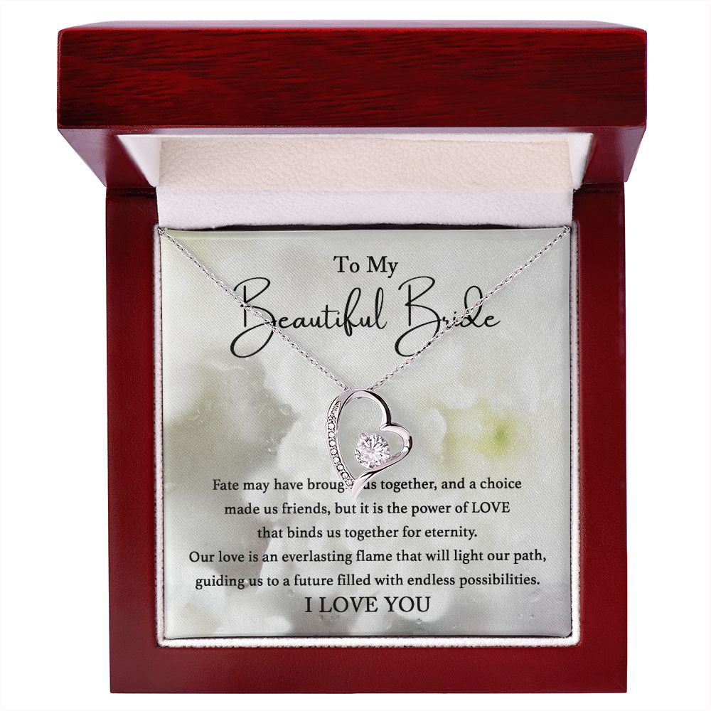 An Everlasting Flame - Forever Love Necklace For Bride