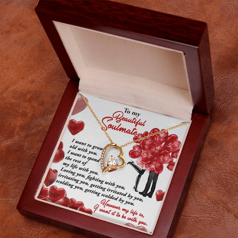 To Grow Old With You - Forever Love Necklace For Soulmate
