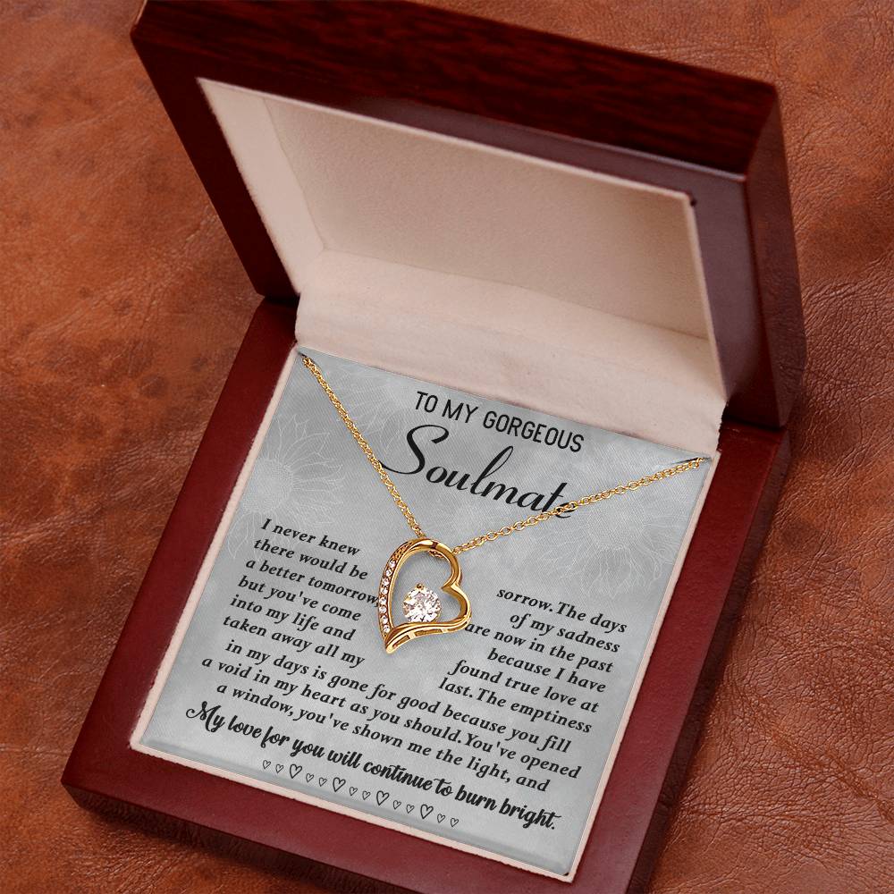 My Love For You Will Continue To Burn Bright - Forever Love Necklace For Soulmate