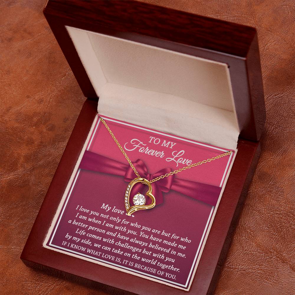 Taking On The World Together - Forever Love Necklace For My Love