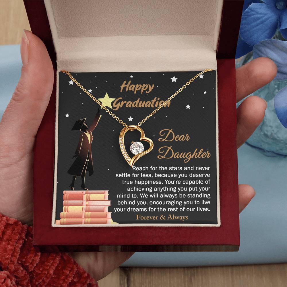 Live Your Dreams - Forever Love Necklace For Daughter At Graduation