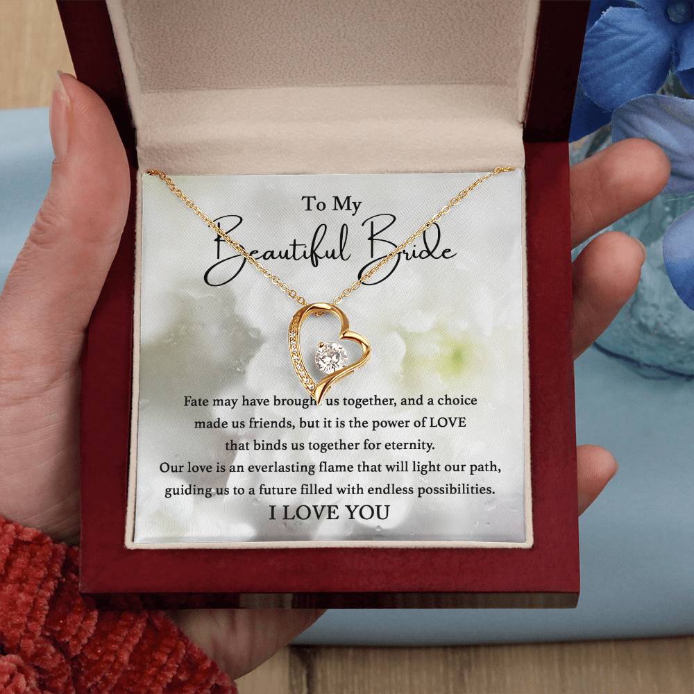 An Everlasting Flame - Forever Love Necklace For Bride
