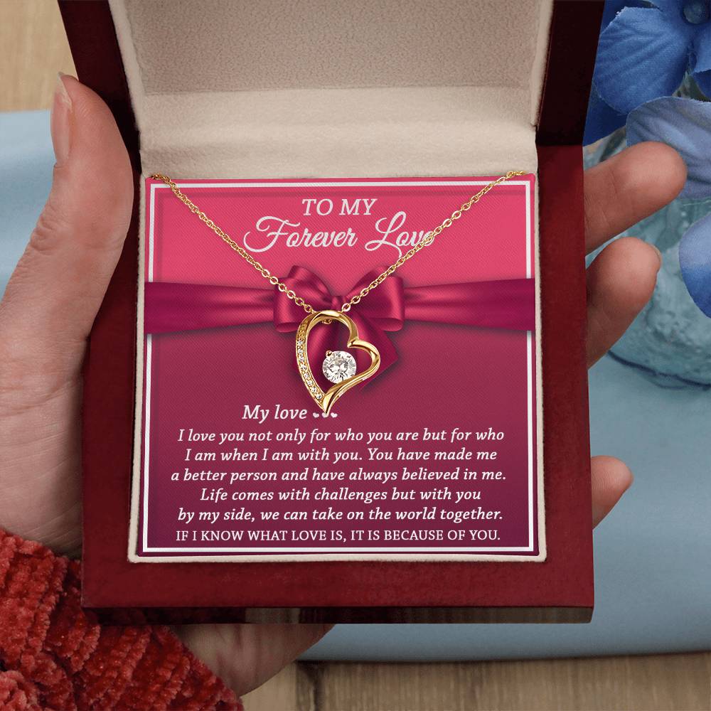 Taking On The World Together - Forever Love Necklace For My Love