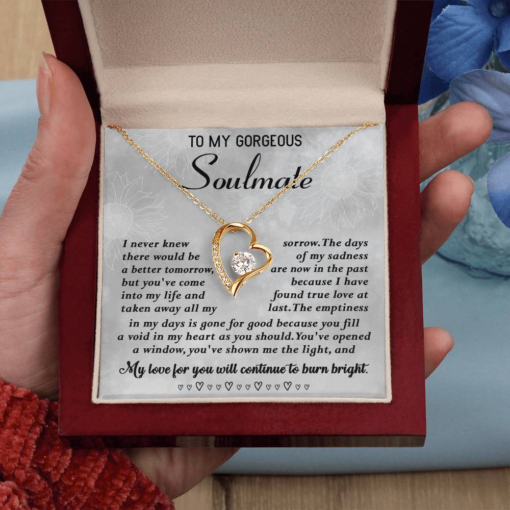 My Love For You Will Continue To Burn Bright - Forever Love Necklace For Soulmate