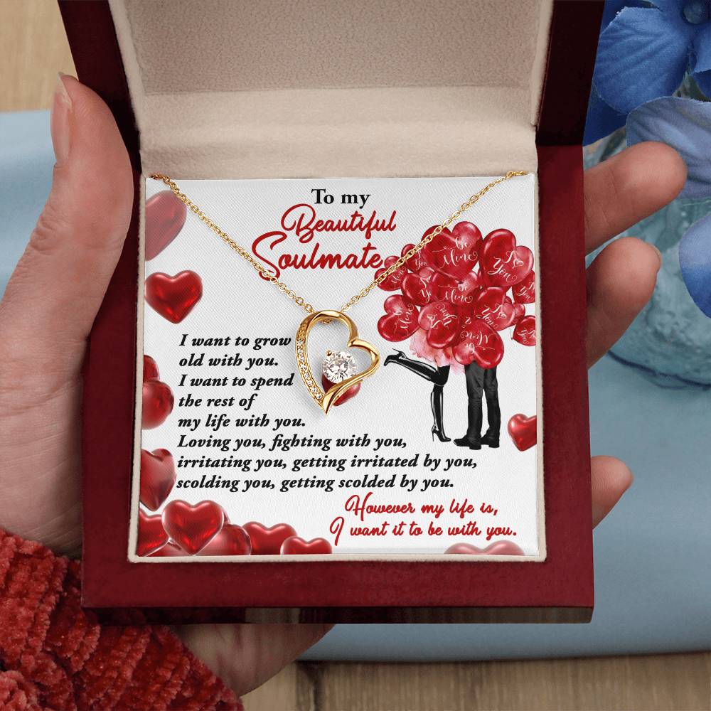 To Grow Old With You - Forever Love Necklace For Soulmate