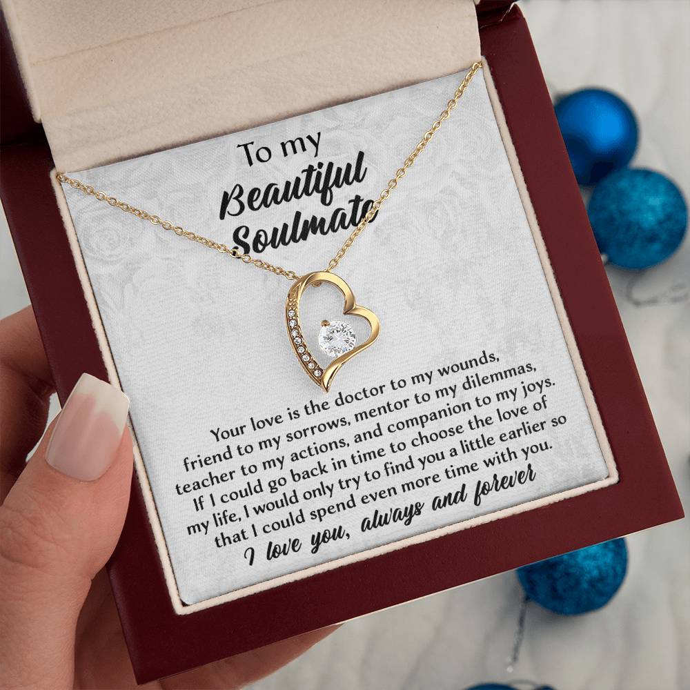 If I Could Go Back In Time - Forever Love Necklace For Soulmate