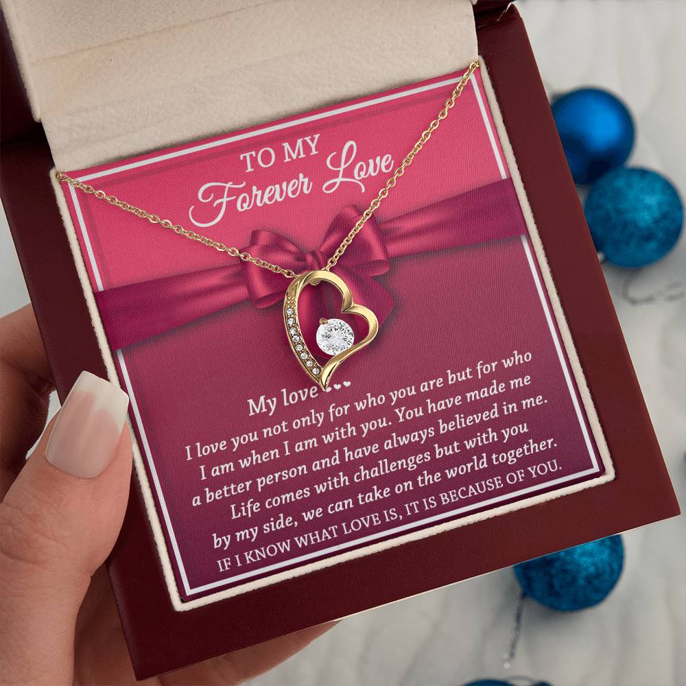 Taking On The World Together - Forever Love Necklace For My Love