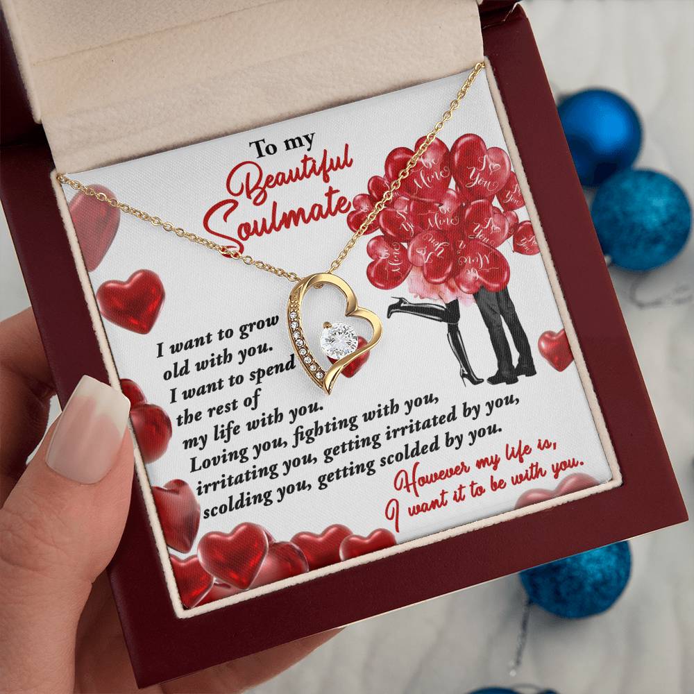 To Grow Old With You - Forever Love Necklace For Soulmate