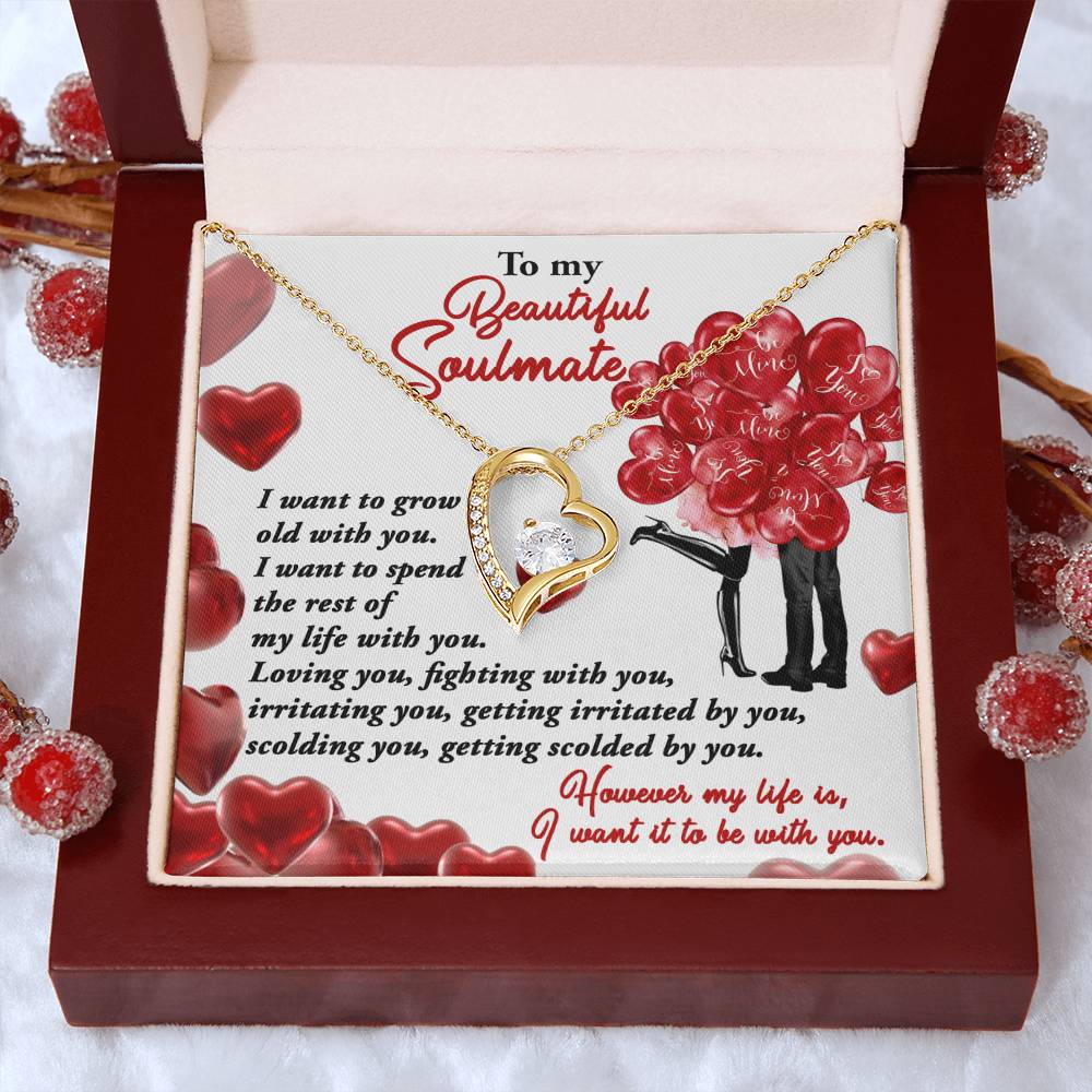 To Grow Old With You - Forever Love Necklace For Soulmate