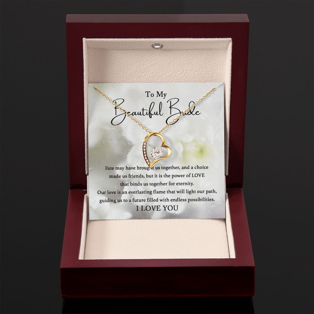 An Everlasting Flame - Forever Love Necklace For Bride