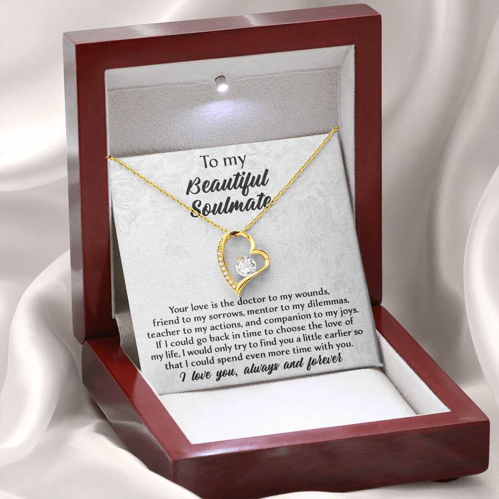 If I Could Go Back In Time - Forever Love Necklace For Soulmate