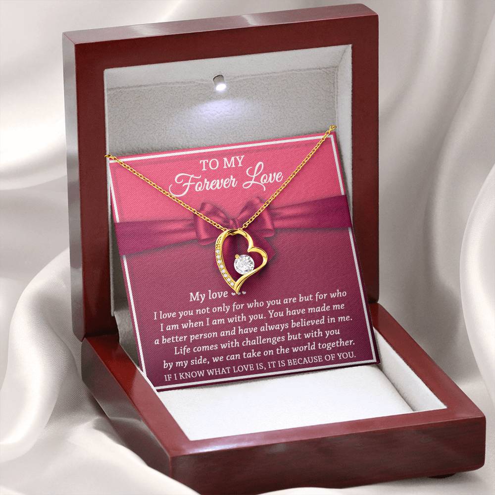 Taking On The World Together - Forever Love Necklace For My Love
