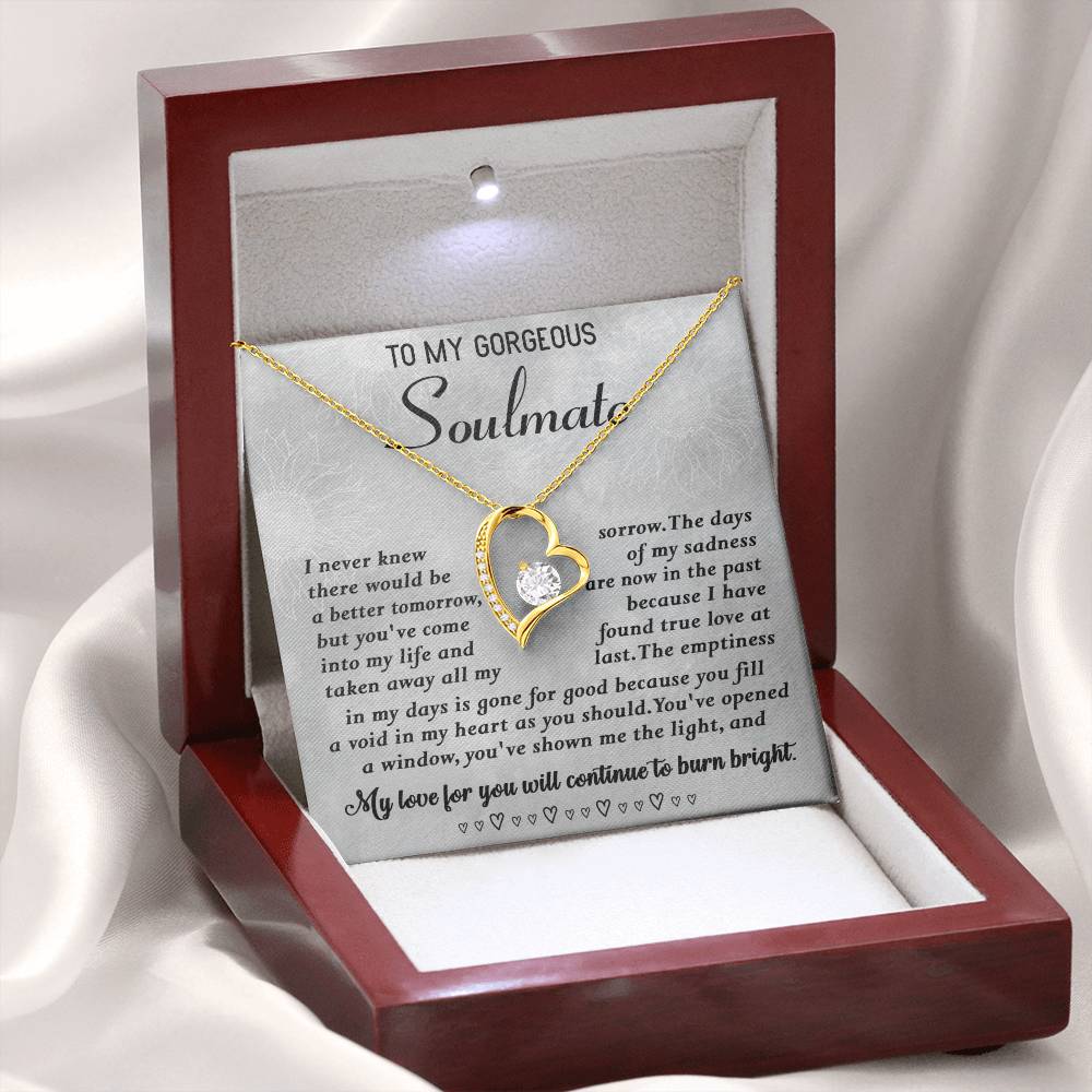 My Love For You Will Continue To Burn Bright - Forever Love Necklace For Soulmate