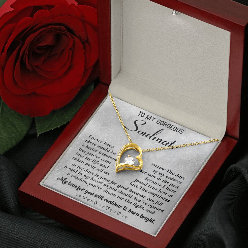 My Love For You Will Continue To Burn Bright - Forever Love Necklace For Soulmate
