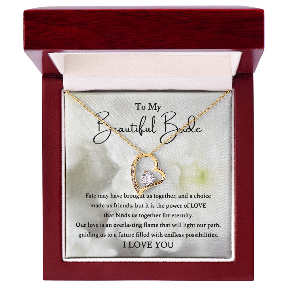 An Everlasting Flame - Forever Love Necklace For Bride