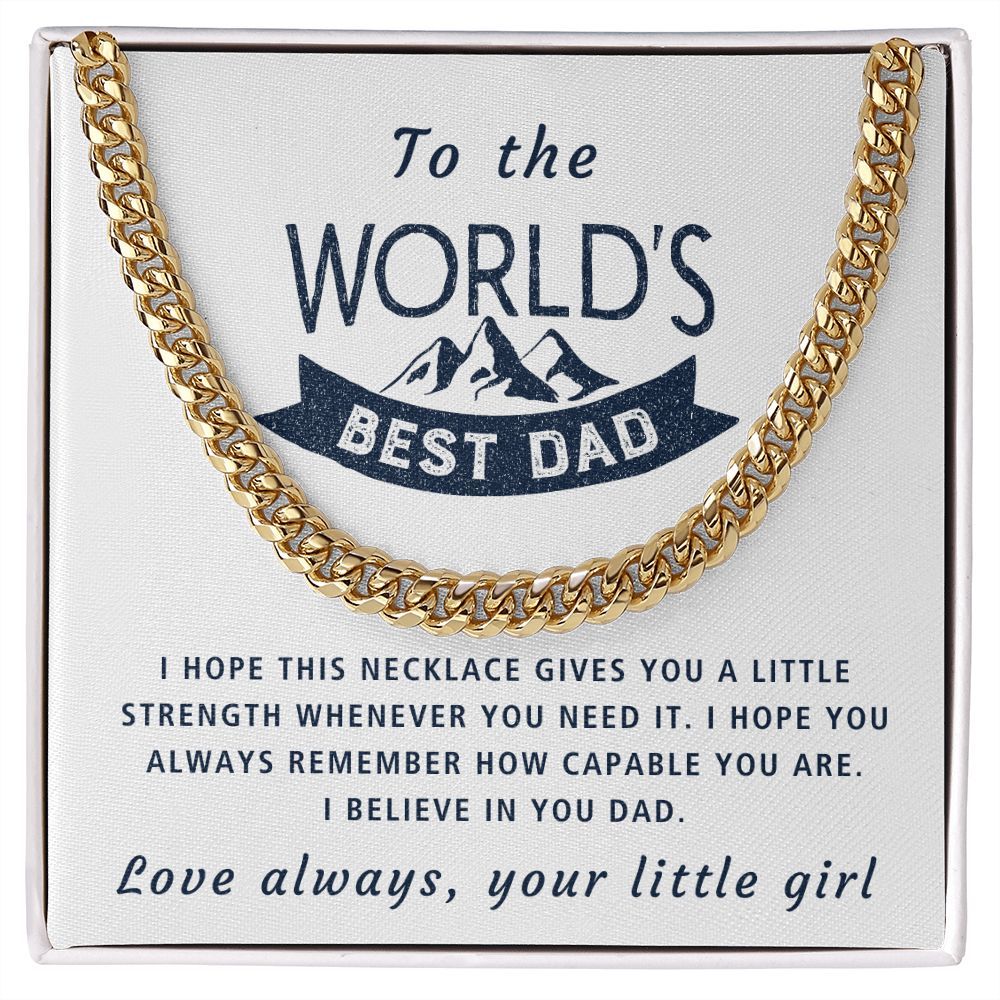 Whenever You Need It - Length Adjustable Cuban Link Chain For Dad