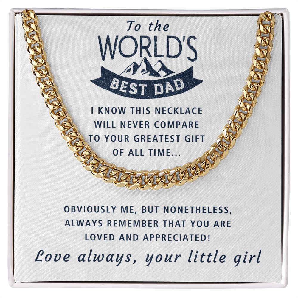 Your Greatest Gift - Length Adjustable Cuban Link Chain For Dad