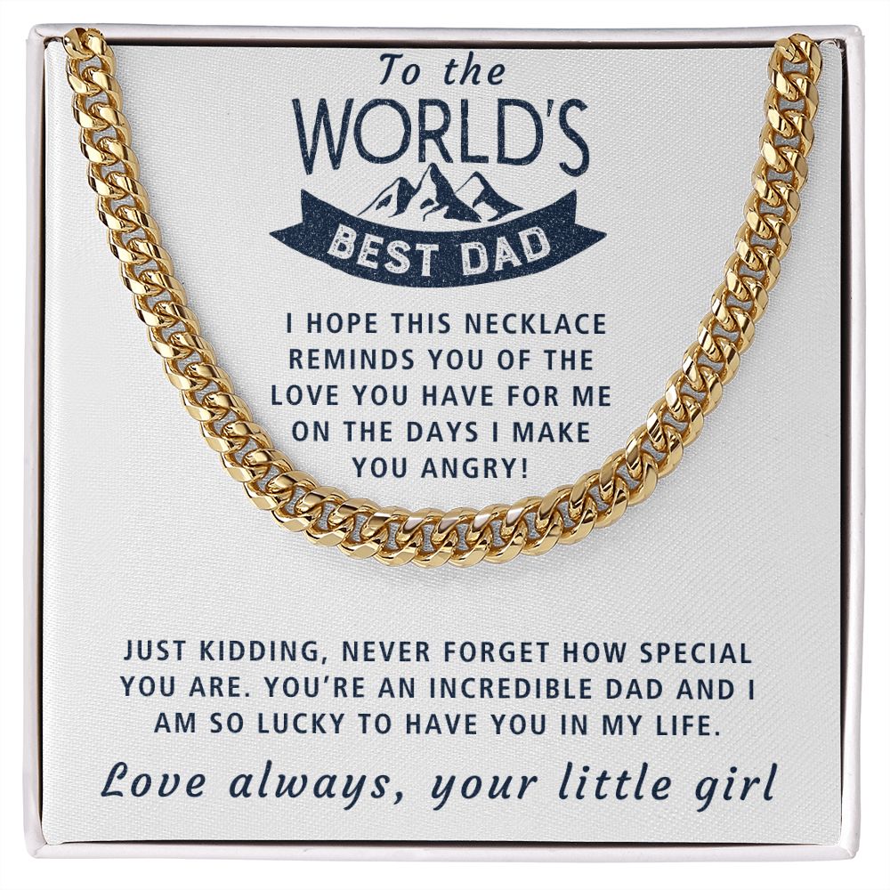 The Love You Have For Me - Length Adjustable Cuban Link Chain For Dad