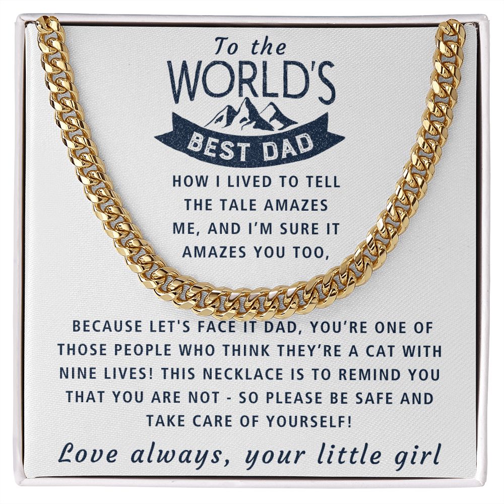 Amazed - Length Adjustable Cuban Link Chain For Dad