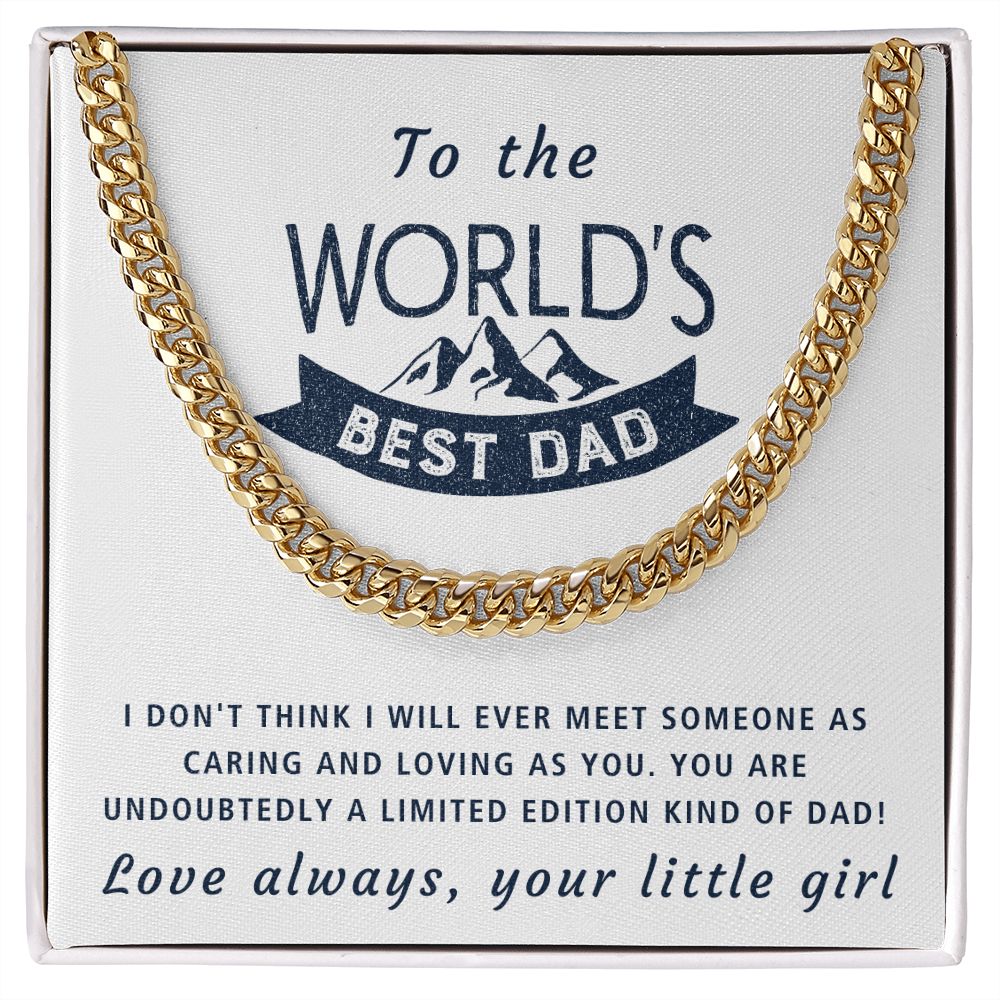 Limited Edition Dad - Length Adjustable Cuban Link Chain For Dad