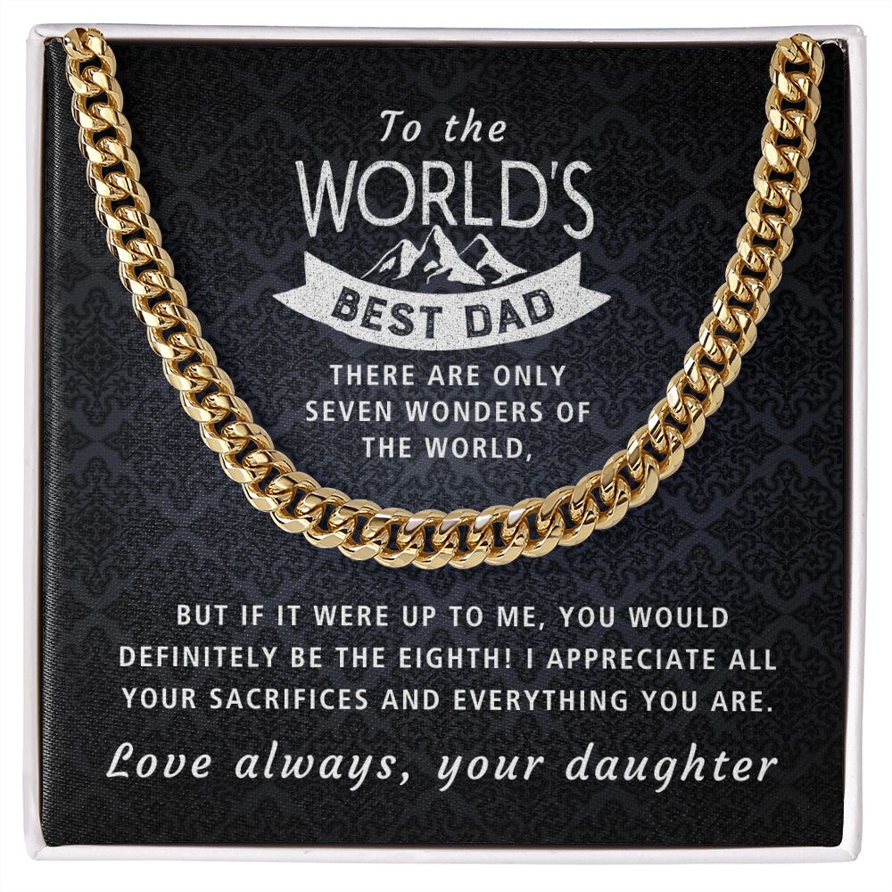 Eighth Wonder - Length Adjustable Cuban Link Chain For Dad