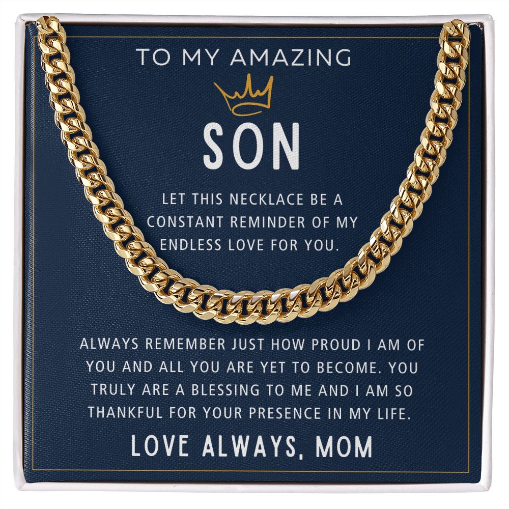 Endless Love - Length Adjustable Cuban Link Chain For Son