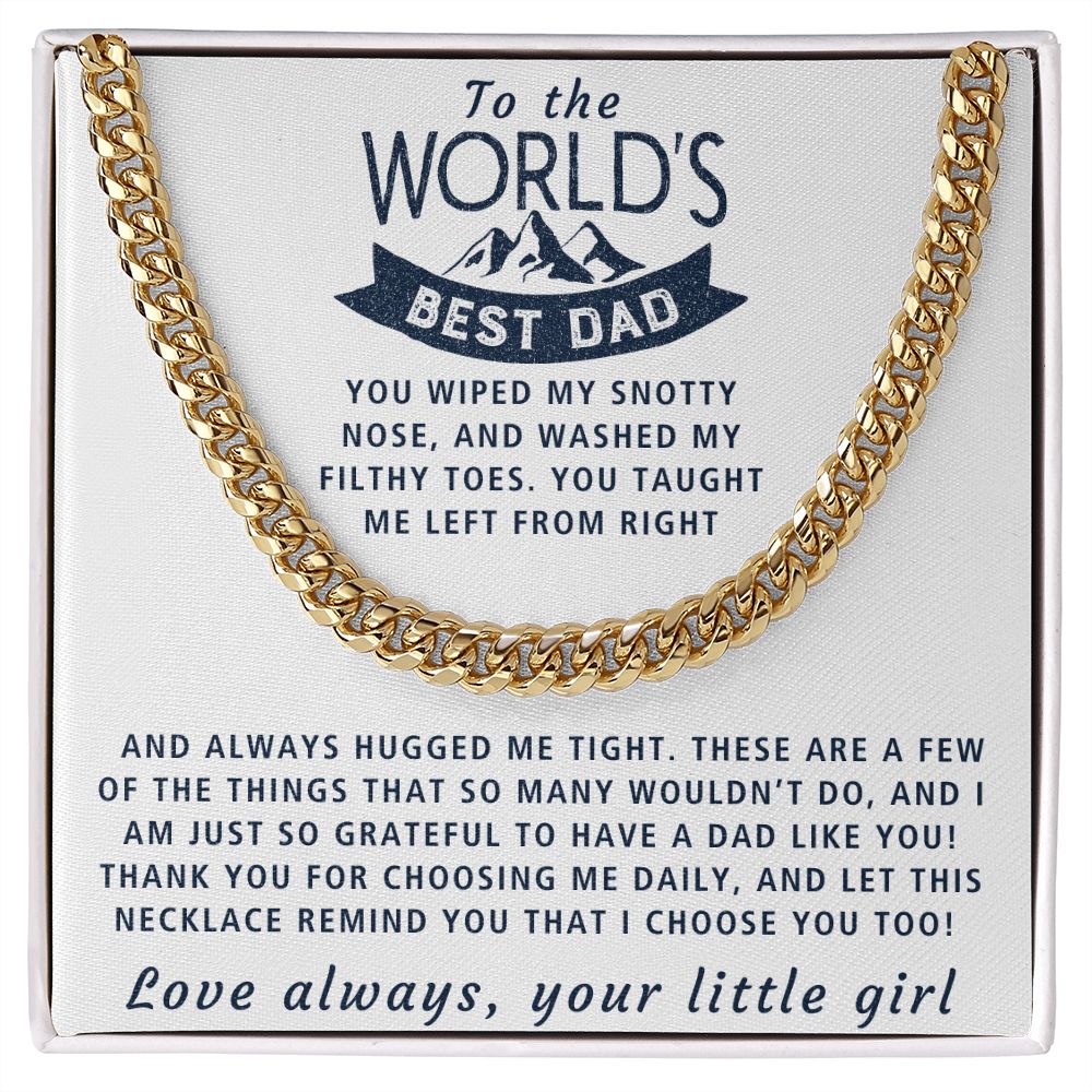 My Snotty Nose - Length Adjustable Cuban Link Chain For Dad