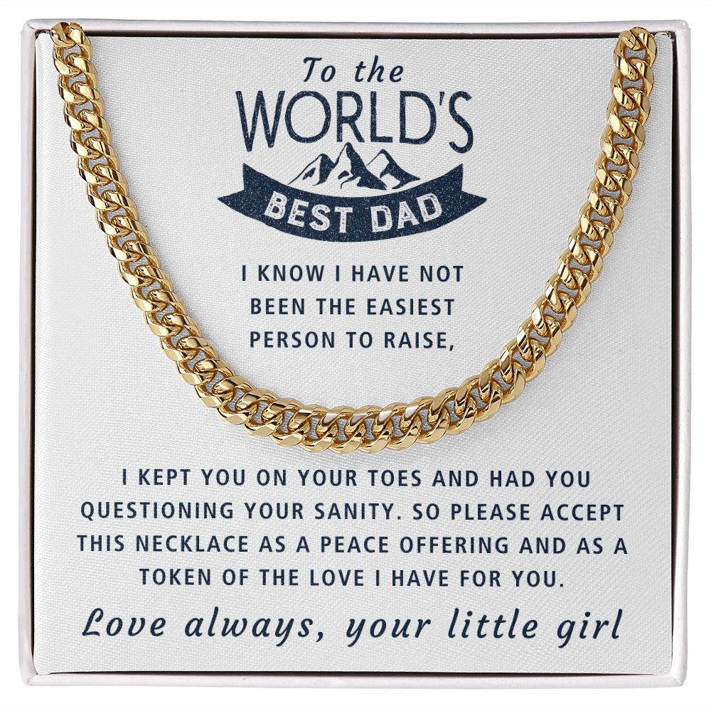 Not Easy To Raise - Length Adjustable Cuban Link Chain For Dad