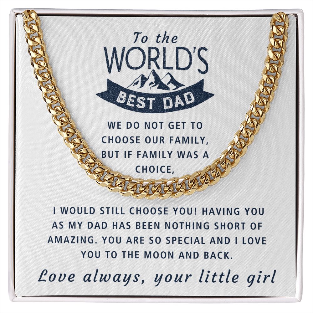 Nothing Short Of Amazing - Length Adjustable Cuban Link Chain For Dad