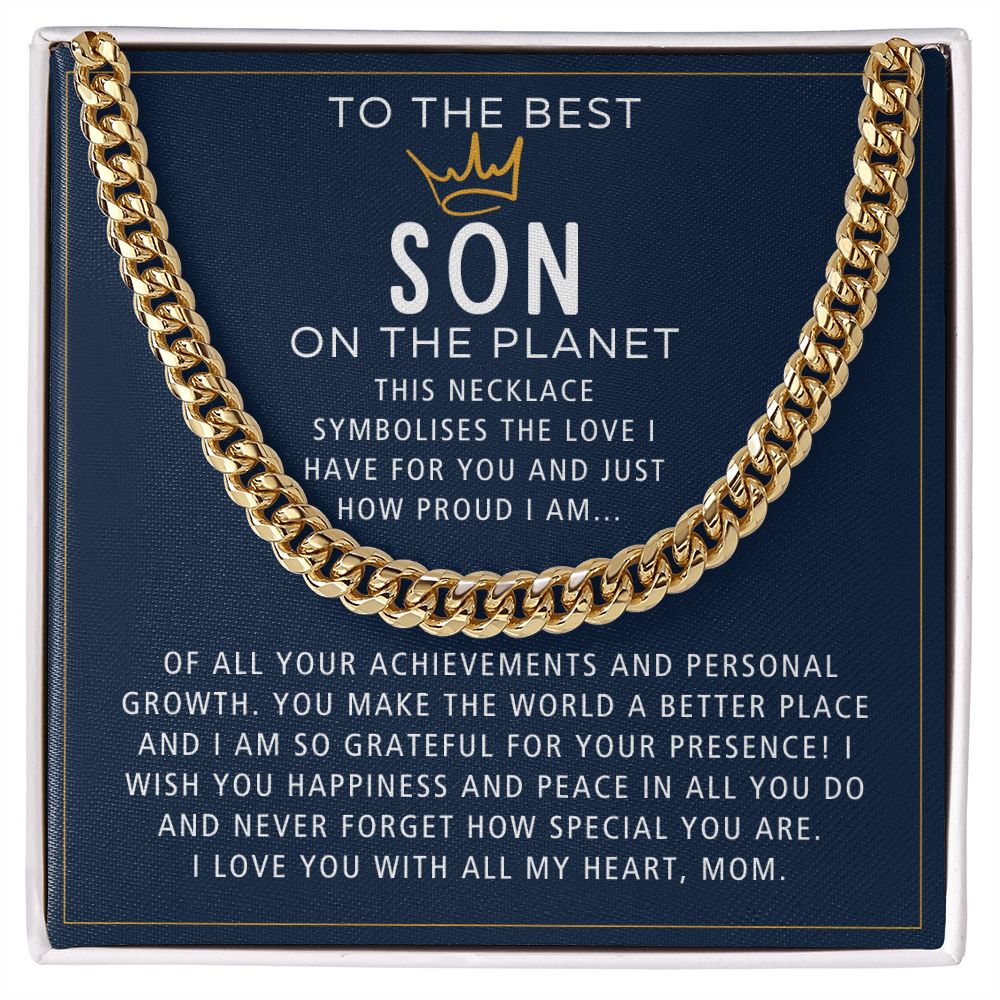 Never Forget How Special You Are - Length Adjustable Cuban Link Chain For Son