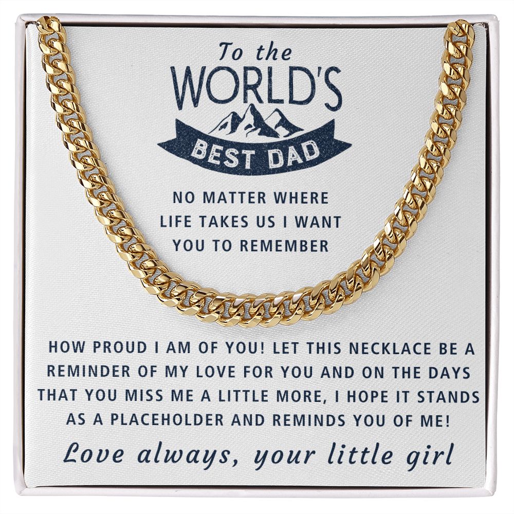 My Love For You - Length Adjustable Cuban Link Chain For Dad