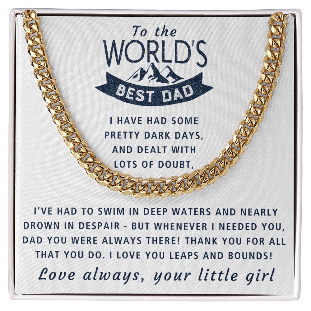 You Were Always There - Length Adjustable Cuban Link For Dad