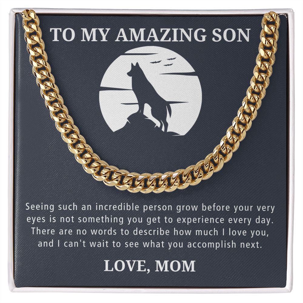 Before My Very Eyes - Length Adjustable Cuban Link Chain For Son