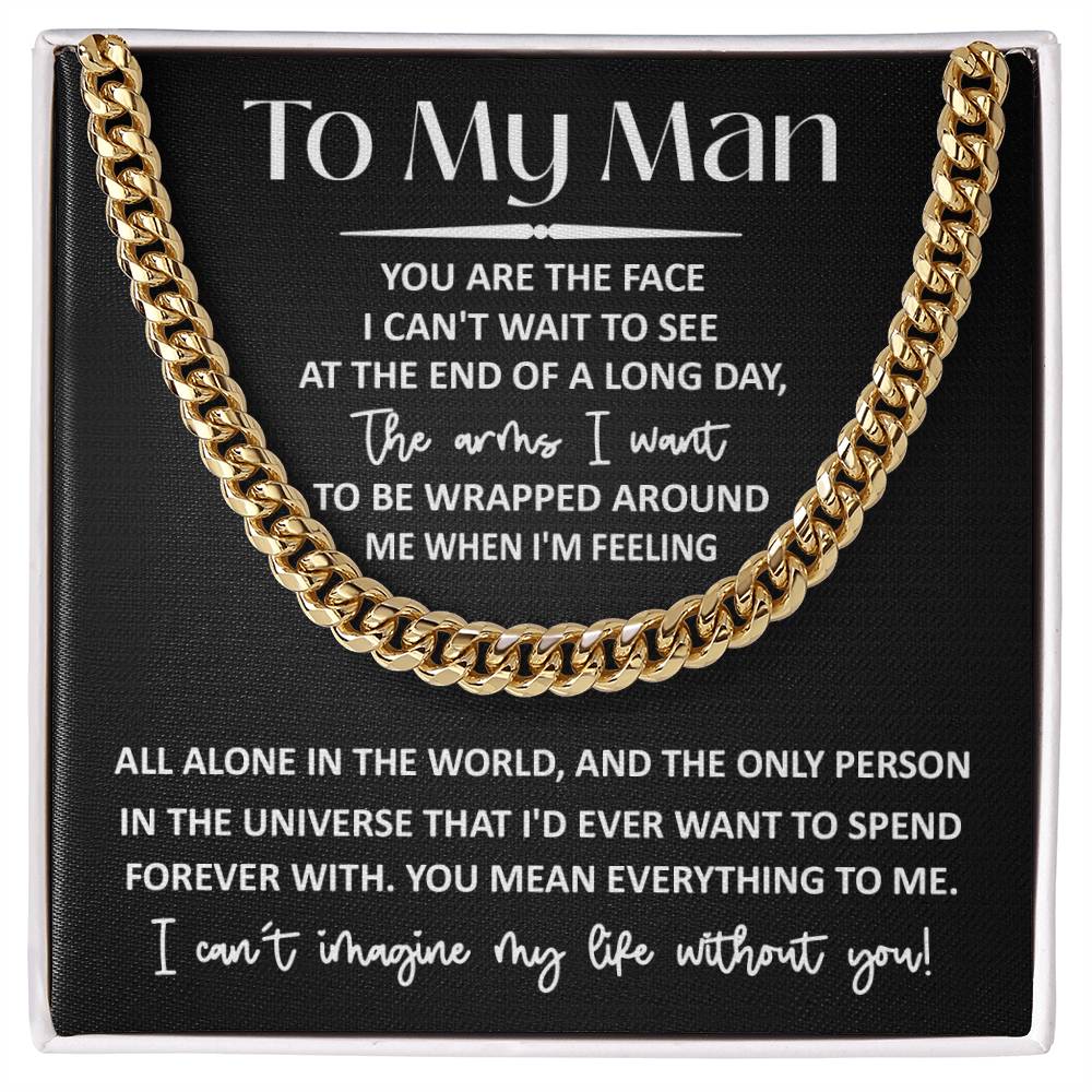 Everything To Me - Length Adjustable Cuban Link Chain For My Man