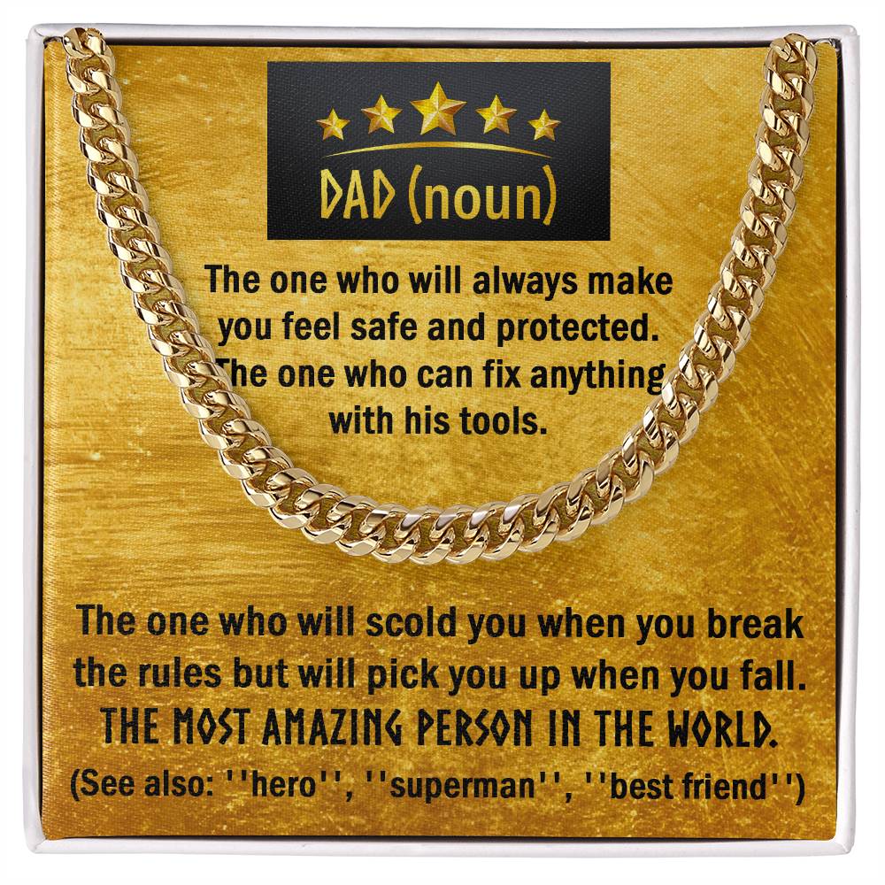 The One - Length - Adjustable Cuban Link Chain For Dad