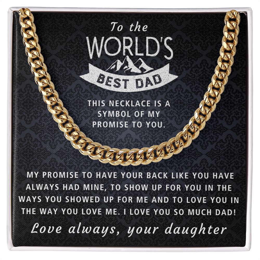 My Promise To You - Length Adjustable Cuban Link Chain For Dad