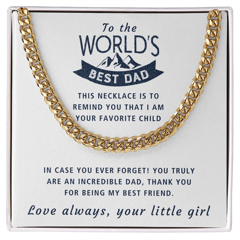 Your Favorite Child - Length Adjustable Cuban Link Chain For Dad